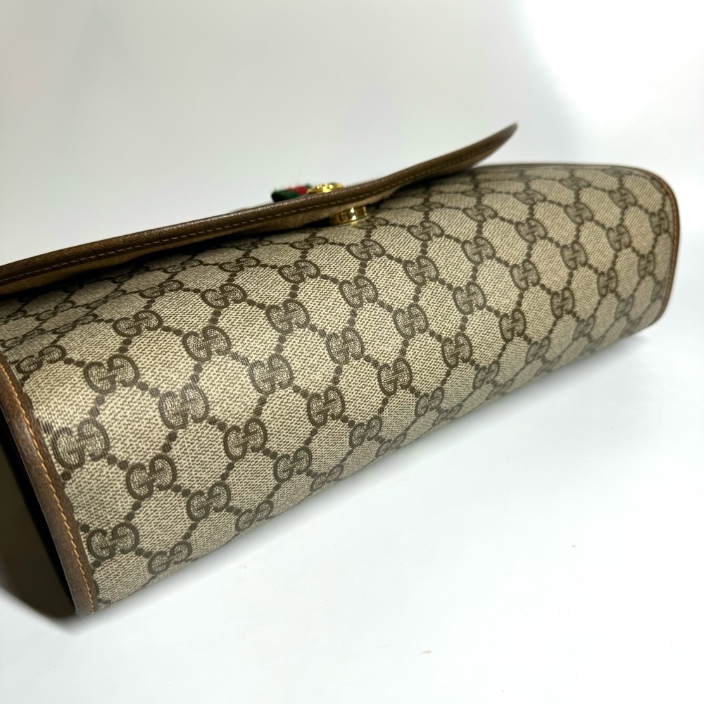 🔴SOLD🔴Gucci Large Ophidia Sherry Line Supreme GG Monogram Clutch - Picture 12 of 15